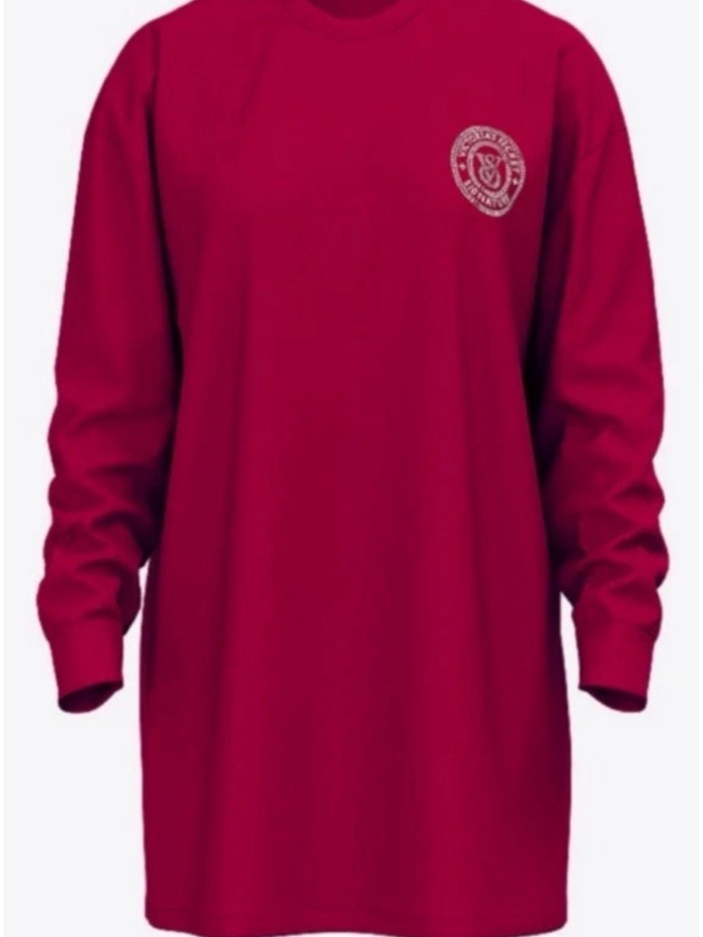 Victoria secret xl/xxl sleep long  Sleeve Tee Dress in Deep Berry